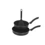 Imagem de Conjunto com 2 Frigideiras Antiaderente de 18 cm e 20 cm com Espátula Preto - Nacional