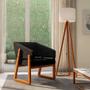 Imagem de Conjunto com 2 Poltronas Air Veludo Preto e Amêndoa