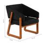 Imagem de Conjunto com 2 Poltronas Air Veludo Preto e Amêndoa