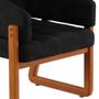 Imagem de Conjunto com 2 Poltronas Air Veludo Preto e Amêndoa