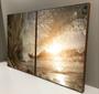 Imagem de Conjunto com 2 quadros decorativos Reflexo do sol no mar.