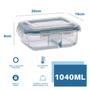 Imagem de Conjunto Com 3 Potes 1040ml Divisória Hermético Marmita