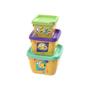 Imagem de Conjunto Com 3 Potes Conect Quadrado Colorido Disney Minions