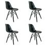 Imagem de Conjunto com 4 Cadeiras de Jantar Charles Eames Preto