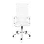 Imagem de Conjunto com 4 Cadeiras Eames Office Esteririnha Branca Baixa com base Rodízio