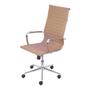 Imagem de Conjunto com 4 Cadeiras Eames Office Esteririnha Caramelo Alta com base Rodízio