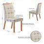 Imagem de Conjunto com 4 Cadeiras Madeira Maciça e Estofada 99,5x45,5x74,5cm Sophia