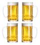 Imagem de Conjunto Com 4 Canecas De Chopp Cerveja De Vidro 400 Ml
