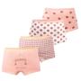 Imagem de Conjunto com 4 Cuecas Boxer de Algodão Rosa para Meninas - Respiráveis e Antibacterianas