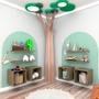 Imagem de Conjunto com 4 Nichos e 4 Prateleiras Harte Carvalho Mel