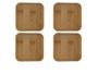 Imagem de Conjunto com 4 Porta Copos Bambu Quadrado 10cm