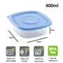 Imagem de Conjunto com 4 Potes Pop para alimentos transparente 400ml