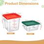 Imagem de Conjunto com 4 Recipientes de Armazenamento de Alimentos Barydat (2qt e 4qt) - Transparentes