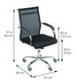 Imagem de Conjunto com 5 Cadeiras Office Roma Preta com Base Cromada