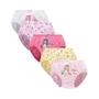 Imagem de Conjunto com 5 Cuecas Triangulares de Algodão Respirável para Meninas - Estampas Divertidas