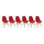 Imagem de Conjunto com 6 Cadeiras Eames Eiffel Botonê - Vermelho