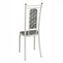 Imagem de Conjunto com 6 Cadeiras Paris Liso Branco com Mosaico Cinza Teixeira