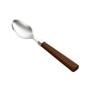 Imagem de Conjunto com 6 colheres p/chá de aço inox c/cabo de plástico rattan marrom 16cm