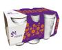 Imagem de Conjunto Com 6 Copos De Vidro Decorado Flores 270Ml Nadir