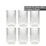 Imagem de Conjunto Com 6 Copos Design Canelado Multiuso 420ml Elegante Transparente