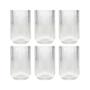 Imagem de Conjunto Com 6 Copos Design Canelado Multiuso 420ml Elegante Transparente