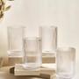 Imagem de Conjunto Com 6 Copos Design Canelado Multiuso 420ml Elegante Transparente