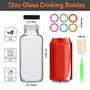 Imagem de Conjunto com 6 Frascos de Suco de Vidro STARISDE 360ml com Tampas