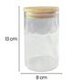 Imagem de Conjunto com 6 Potes para Mantimentos de Vidro com Tampa de Bambu - 450ml