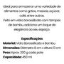 Imagem de Conjunto com 6 Potes para Mantimentos de Vidro com Tampa de Bambu - 450ml