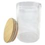 Imagem de Conjunto com 6 Potes para Mantimentos de Vidro com Tampa de Bambu - 450ml