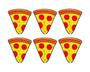Imagem de Conjunto Com 6 Pratos Vidro Formato De Pizza
