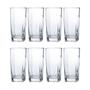 Imagem de Conjunto Com 8 Copos Vidro Bali Quadrado 320ml Transparente