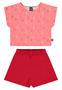 Imagem de Conjunto com Blusa Cropped e Short para Menina Bee Loop