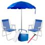Imagem de Conjunto com Duas Cadeiras Alumínio Com Um Guarda Sol Um Cooler e um Saca Areia Extrema Qualidade Ótimos Materiais
