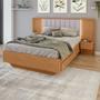 Imagem de Conjunto com Guarda-roupa Casal Velaris com Espelho, Cômoda Ledere Cama Casal Solaris