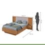 Imagem de Conjunto com Guarda-roupa Casal Velaris com Espelho, Cômoda Ledere Cama Casal Solaris