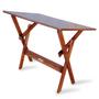 Imagem de Conjunto Com Jogo De Mesa Dobravel 70x110 Com 2 Cadeiras Imbuia - Tarimata