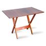 Imagem de Conjunto Com Jogo De Mesa Dobravel 70x110 Com 2 Cadeiras Imbuia - Tarimata