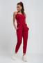 Imagem de Conjunto Comfy Com Regata Alcinha e Jogger Canelada Vermelho Salvatore Fashion