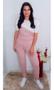 Imagem de Conjunto Comfy Manga Princesa Rosa Off White Malha Premium