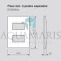 Imagem de Conjunto Completo de Tomada Dupla 10A com Placa e Suporte Branco PIAL Plus+
