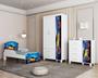 Imagem de Conjunto Completo Para Quarto Infantil Mini Cama Com Cômoda e Guarda Roupa 3 Portas Linha Livia