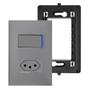 Imagem de Conjunto completo tomada 10A com Fundo móvel Interruptor Simples com LED PIAL plus+