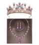 Imagem de Conjunto coroa tiara colar brinco borboleta rosa lilas debutante daminhas