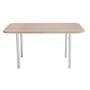 Imagem de Conjunto Cromado Mesa Retangular 4102 Tampo MDP com 6 Cadeiras 404 Assento Estofado