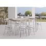 Imagem de Conjunto Cromado Mesa Retangular 4102 Tampo MDP com 6 Cadeiras 404 Assento Estofado