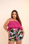 Imagem de Conjunto Cropped Babado 2 Camadas Plus Size Short Feminino 