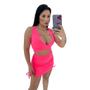 Imagem de Conjunto Cropped com Decote + Saia com Regulador