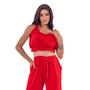 Imagem de Conjunto Cropped e Calça Magnólia em Viscolinho - Vermelho