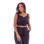 Imagem de Conjunto Cropped e Calça Penélope em Viscolinho - Preto